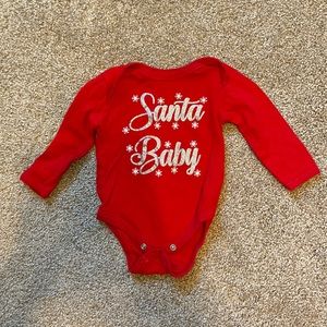 “Santa Baby” Glitter Long Sleeve Onesie